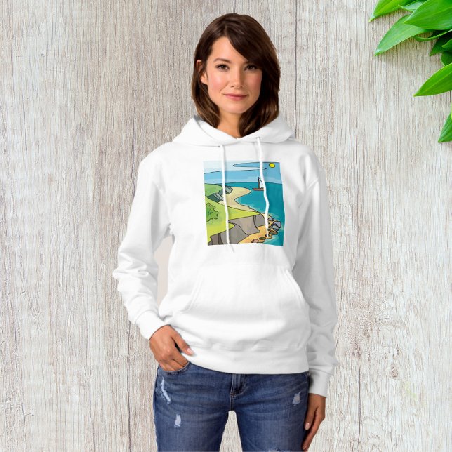 Sudadera Barco de vela en acantilado costero (Subido por el creador)