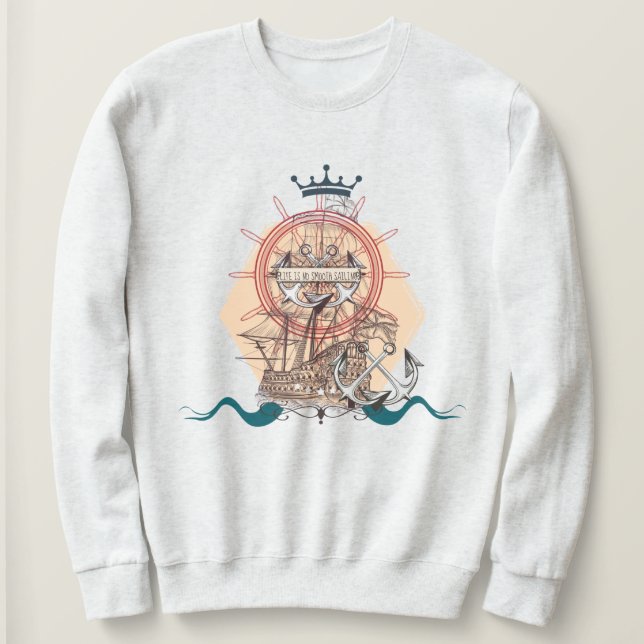 Sudadera Barco de vintage (Anverso del diseño)