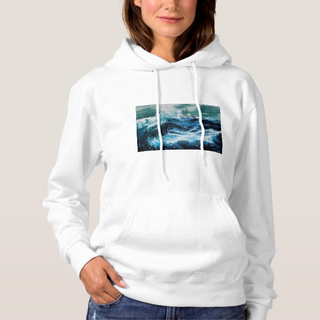 Sudadera Barco en el mar en tormenta (Anverso)