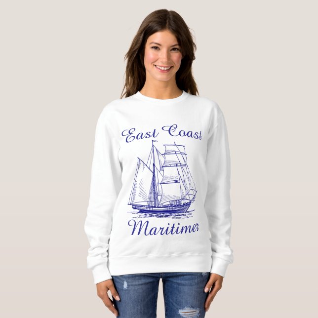 Sudadera Barco marítimo Maritimer de la costa este (Anverso completo)