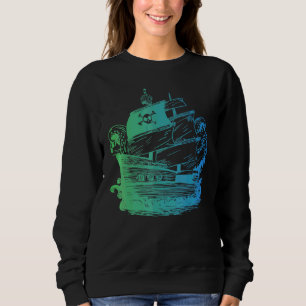 Sudadera Barco Pirata Hombres Mujeres Niños Náutico Barco