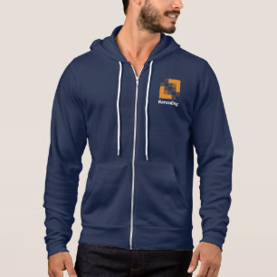 Sudadera Barcoding Navy-Blue Zip Up Hoodie