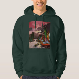 Sudadera Barcos en el Puerto de La Rochelle Arte