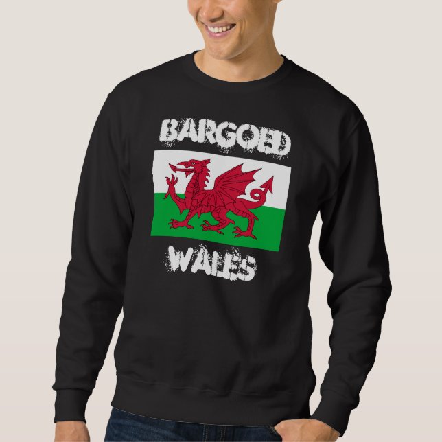 Sudadera Bargoed, Gales con bandera galesa (Anverso)
