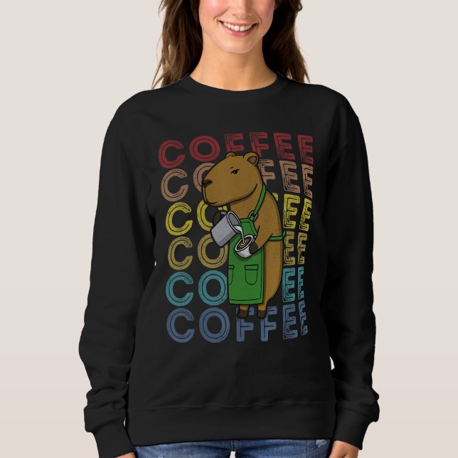 Sudadera Barista coffee capybara capybarista cappuccinos mi (Anverso)