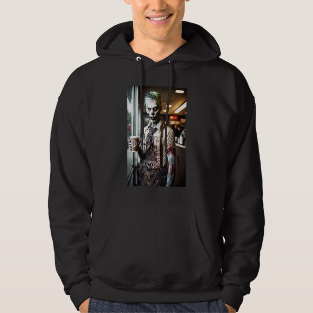 Sudadera Barista de café zombie   Zombies en la vida cotidi (Anverso)