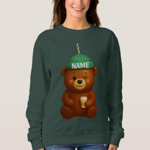 Sudadera Barista Oso Café con Nombre Personalizado – Person