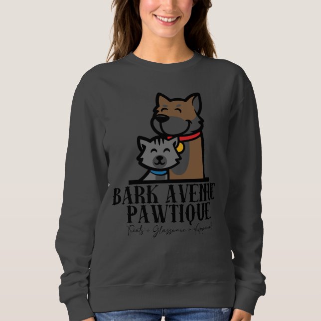 Sudadera BARK AVENUE PAWTIQUE - logo 3 (Anverso)