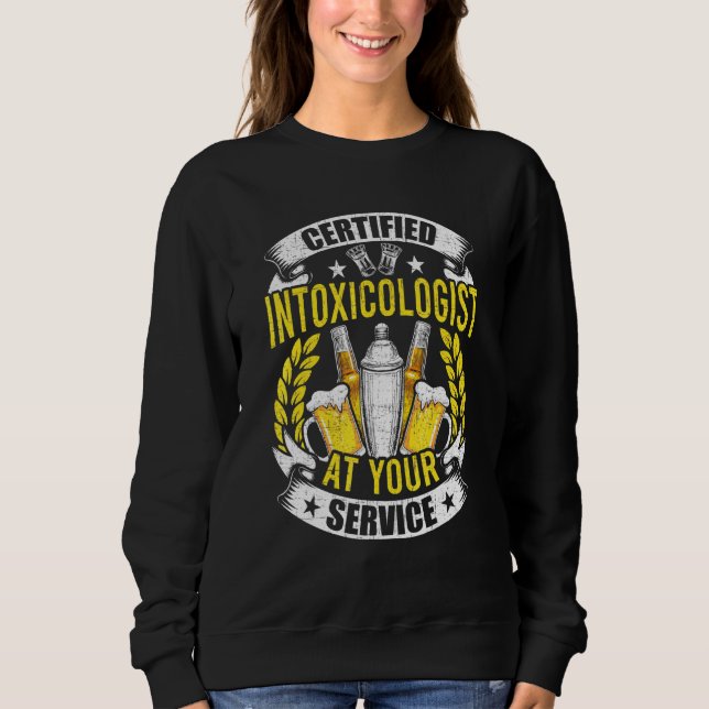 Sudadera Barman Toxicólogo Bartender (Anverso)