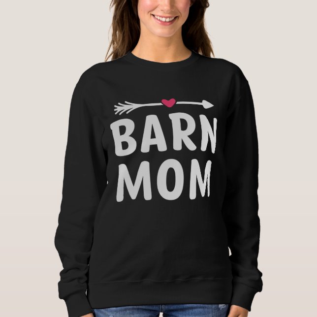 Sudadera Barn Mom Horse Riding Barn Animals Mother s Day (Anverso)