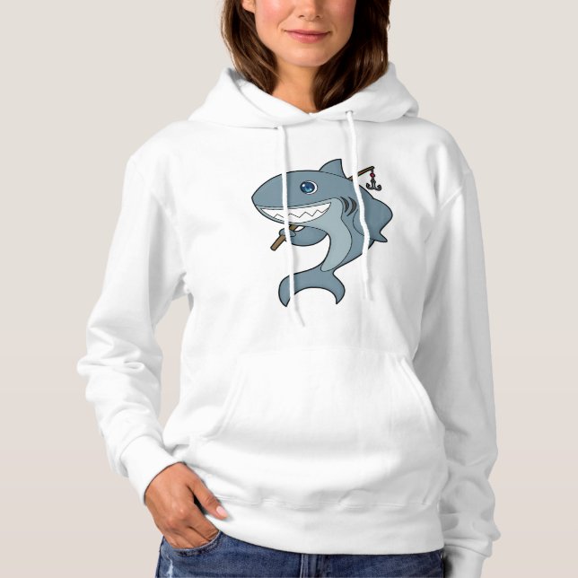 Sudadera Barra de pesca de la pesca de tiburón (Anverso)