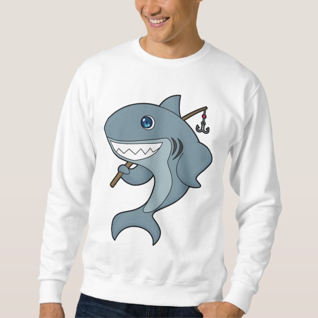Sudadera Barra de pesca de la pesca de tiburón (Anverso)