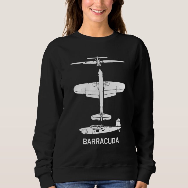 Sudadera Barracuda British Ww2 Torpedo Dive Bomber Plano Si (Anverso)