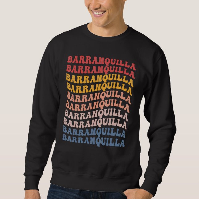Sudadera Barranquilla City Groovy Retro (Anverso)