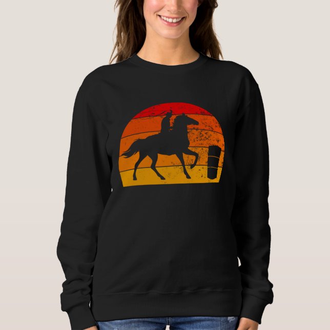 Sudadera Barrel Racing Barrel Racer Horse Riding Rodeo Cowg (Anverso)