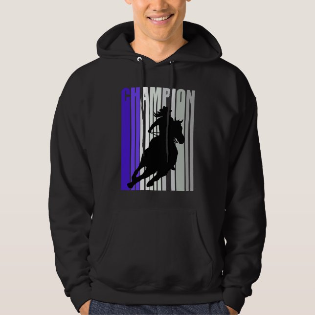 Sudadera Barrel Racing Champion Horse Riding Cowgirls Rides (Anverso)