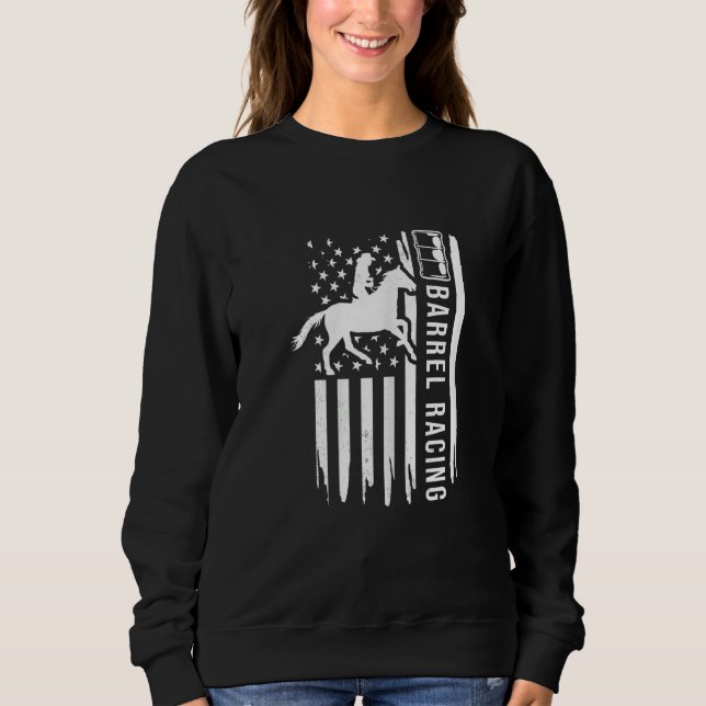 Sudadera Barrel racing US flag graphic concept (Anverso)