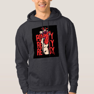 Sudadera Barrera negra con diseño de corazón y mano