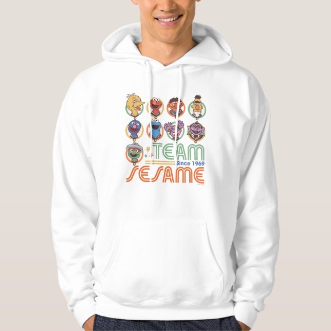 Sudadera Barrio Sésamo | Equipo Sesame desde 1969 (Anverso)