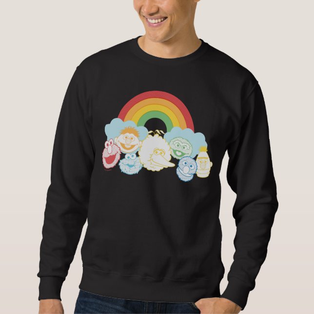 Sudadera Barrio Sésamo | Gráfico arcoiris (Anverso)