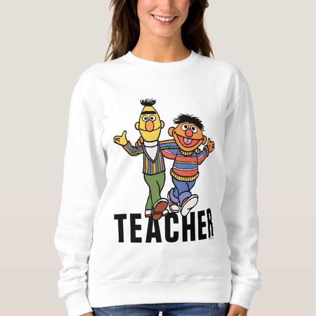 Sudadera Barrio Sésamo | Maestra Bert y Ernie (Anverso)