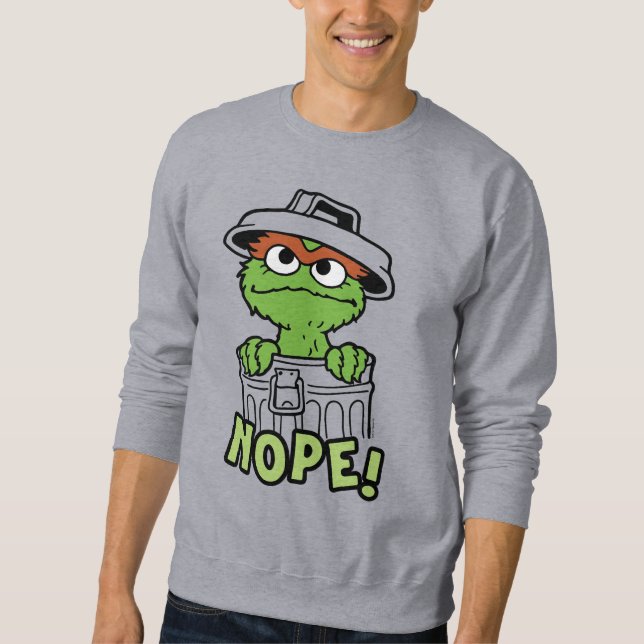 Sudadera Barrio Sésamo | Oscar al Grouch Nope! (Anverso)