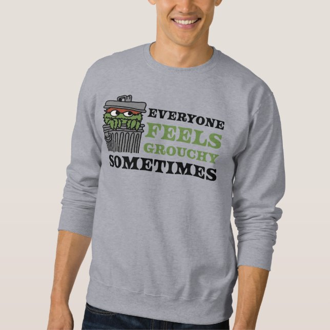 Sudadera Barrio Sésamo | Oscar el grupo se siente crudo (Anverso)