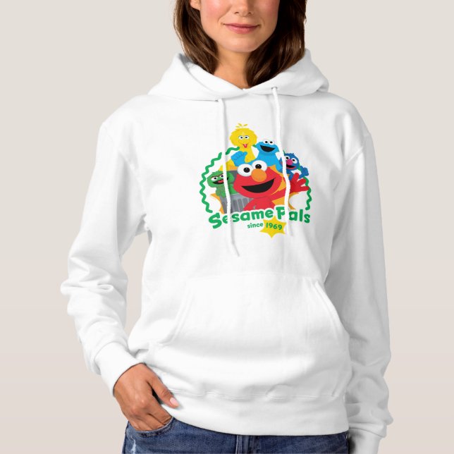 Sudadera Barrio Sésamo | Pilas Sesame Desde 1969 (Anverso)