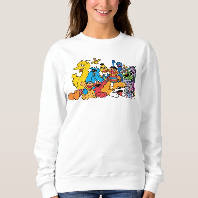 Sudadera Barrio Sésamo | Retrato de grupo Sesame Pals (Anverso)