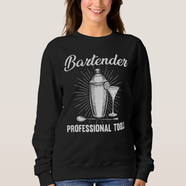 Sudadera Bartender Herramientas Profesionales Agitar Cóctel (Anverso)