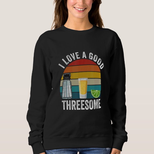 Sudadera Bartender I Love A Good Threesome Drinking Bartend (Anverso)