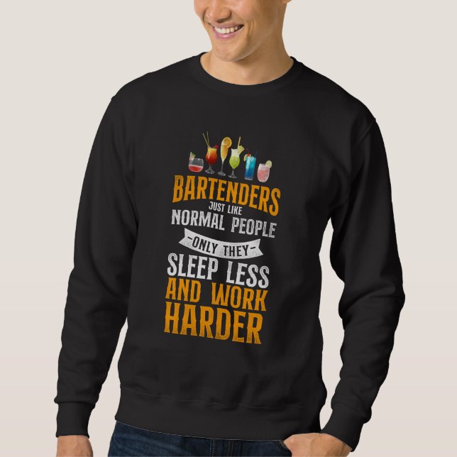 Sudadera Bartender Mixólogo Cantineros Como Gente Normal P (Anverso)