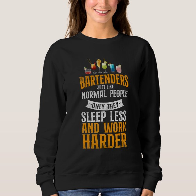 Sudadera Bartender Mixólogo Cantineros Como Gente Normal P (Anverso)