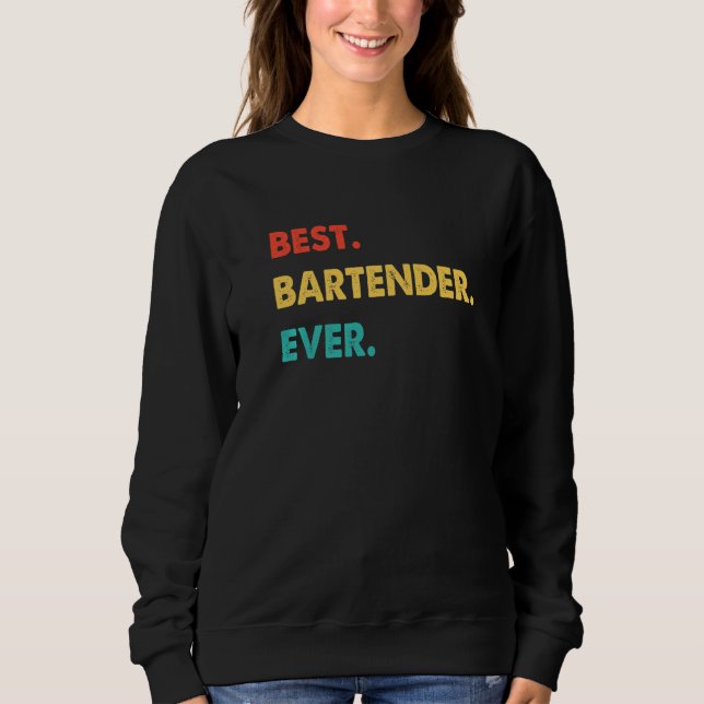 Sudadera Bartender Profesora Retro Mejor Bartender (Anverso)