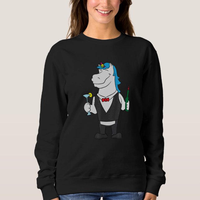 Sudadera Bartending de Unicornio (Anverso)