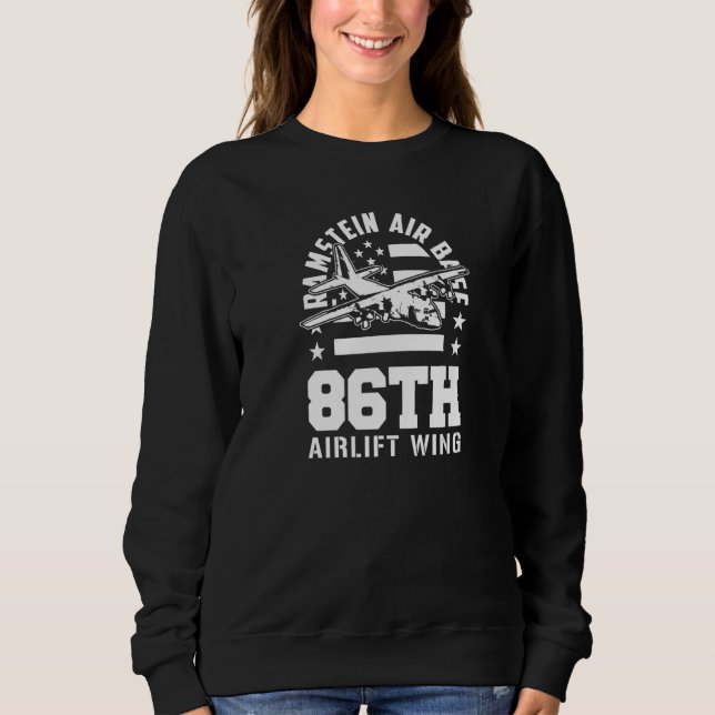 Sudadera Base Aérea de Ramstein 86º Ala de Transporte Aéreo (Anverso)