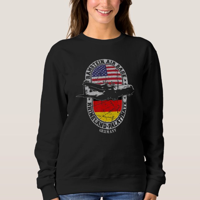 Sudadera Base Aérea de Ramstein USAF Renania-Palatinado Ale (Anverso)