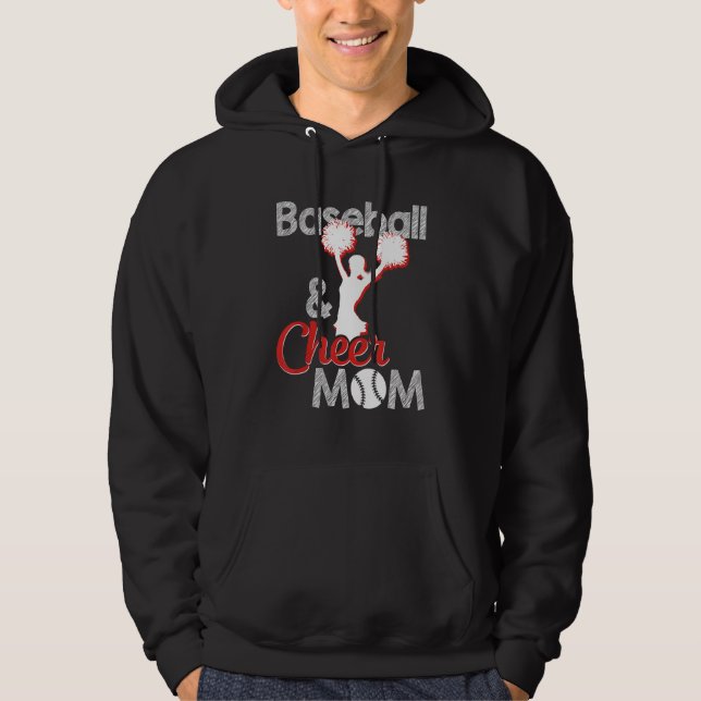 Sudadera Baseball And Cheer Mom Shirt, Baseball Lover, Moth (Anverso)