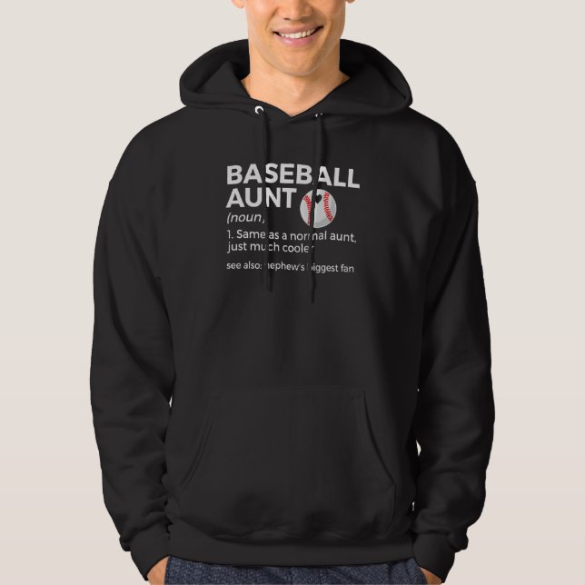 Sudadera Baseball Aunt Definition Nephew's Biggest Fan (Anverso)