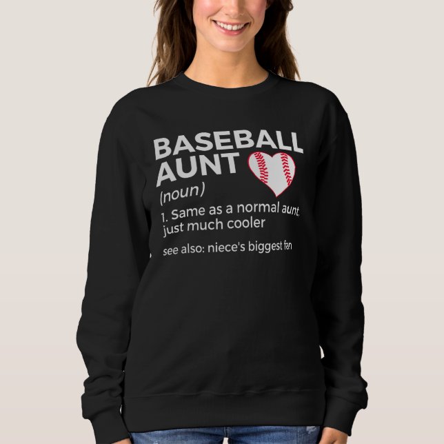 Sudadera Baseball Aunt Definition Niece's Biggest Fan (Anverso)