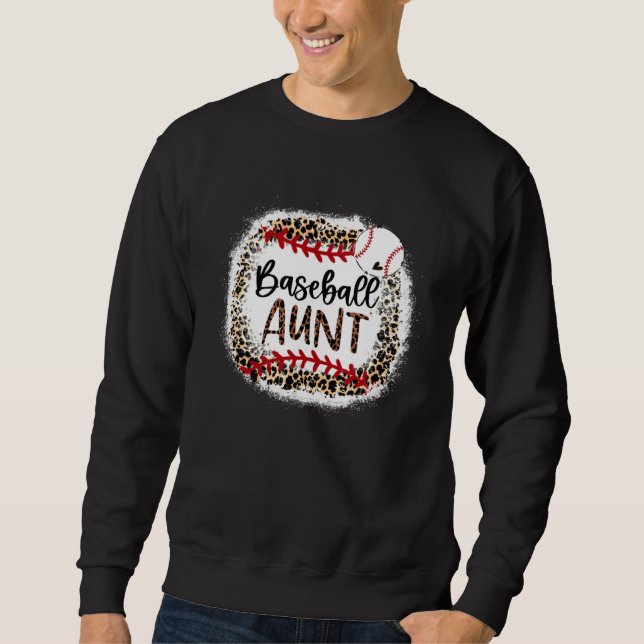 Sudadera Baseball Aunt Leopard  Baseball Aunt (Anverso)