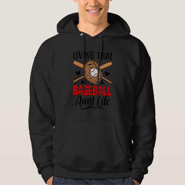 Sudadera Baseball Aunt Life Proud Baseball Auntie (Anverso)