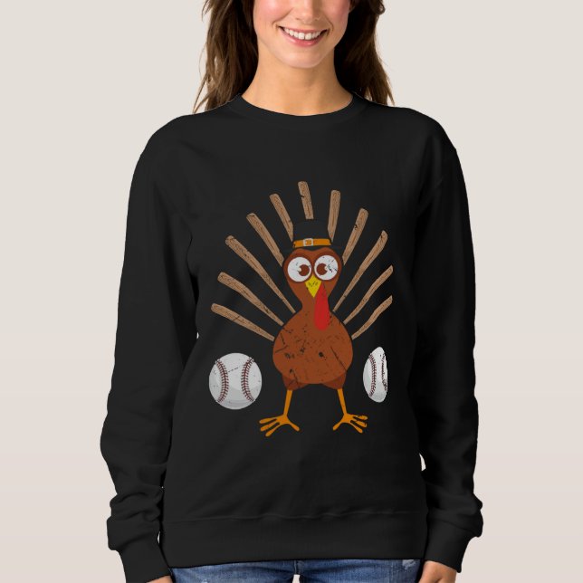Sudadera Baseball Bat Turkey Thanksgiving (Anverso)