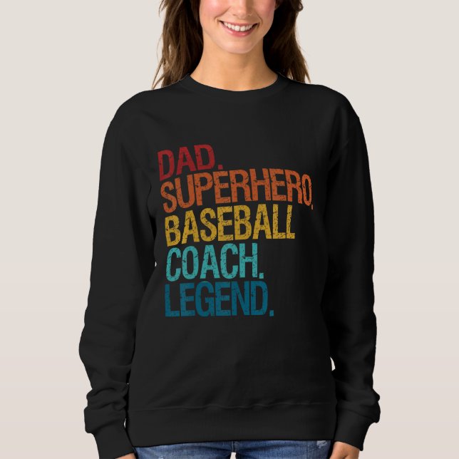 Sudadera Baseball Coach Dad  For Men Women Family Matching  (Anverso)