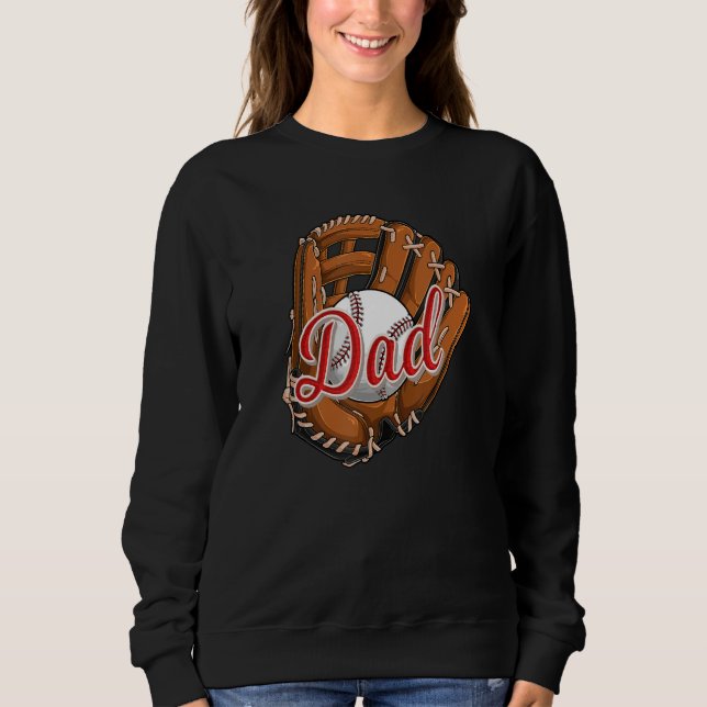 Sudadera Baseball Dad  Softball Sport Player Daddy Papa (Anverso)