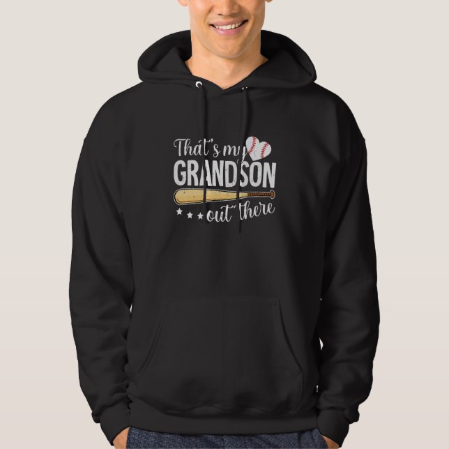Sudadera Baseball Grandma  That s My Grandson Out There Bas (Anverso)