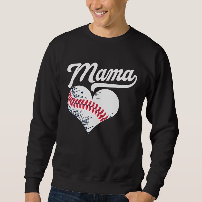 Sudadera Baseball heart for baseball moms (Anverso)