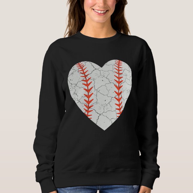 Sudadera Baseball Heart Love Valentines Day Sport Player Co (Anverso)