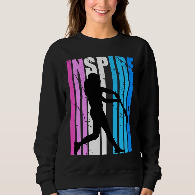 Sudadera Baseball Inspire Pink Blue Color Inspirational Mot (Anverso)