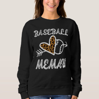 Sudadera Baseball Memaw Proud Baseball Family Leopard Bigge